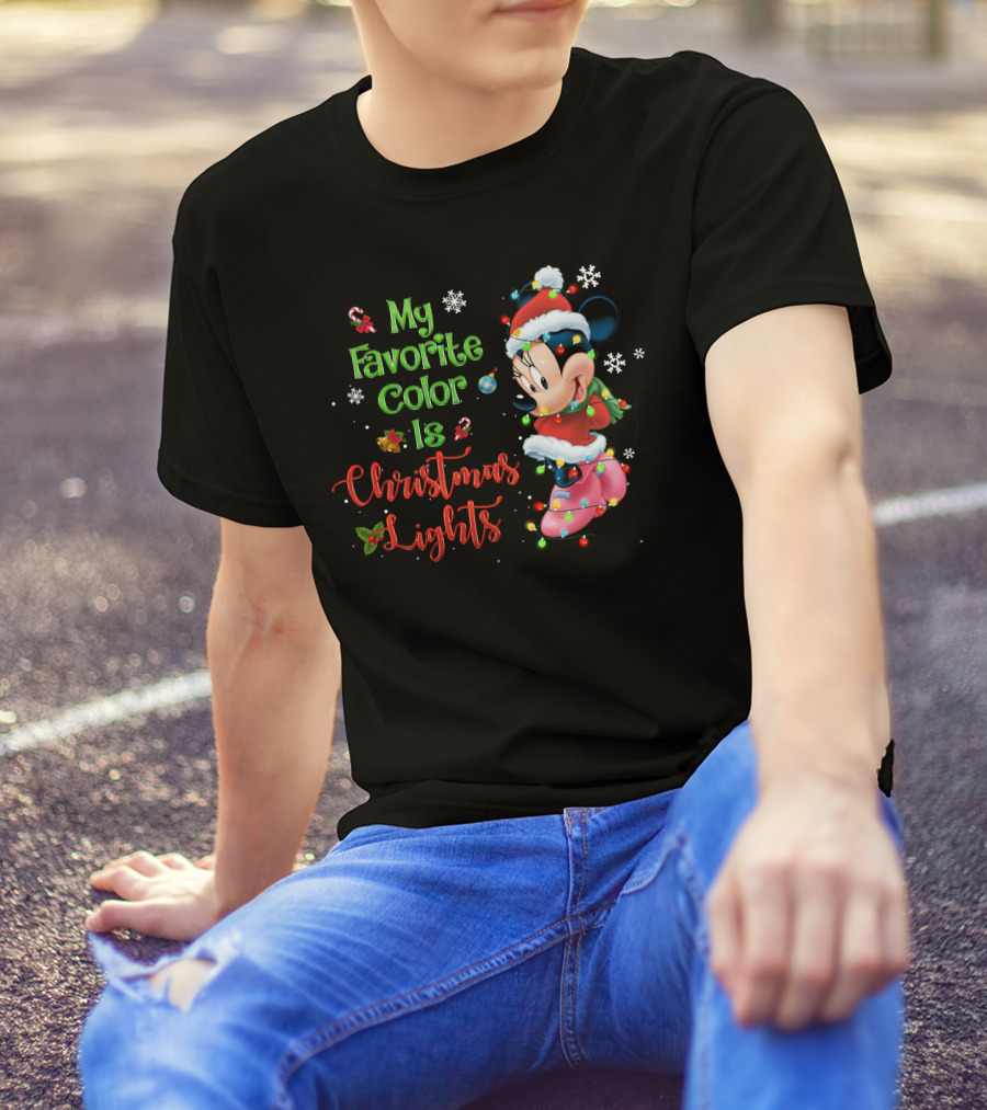 My Favorite Color Is Christmas Lights Minnie T-Shirt