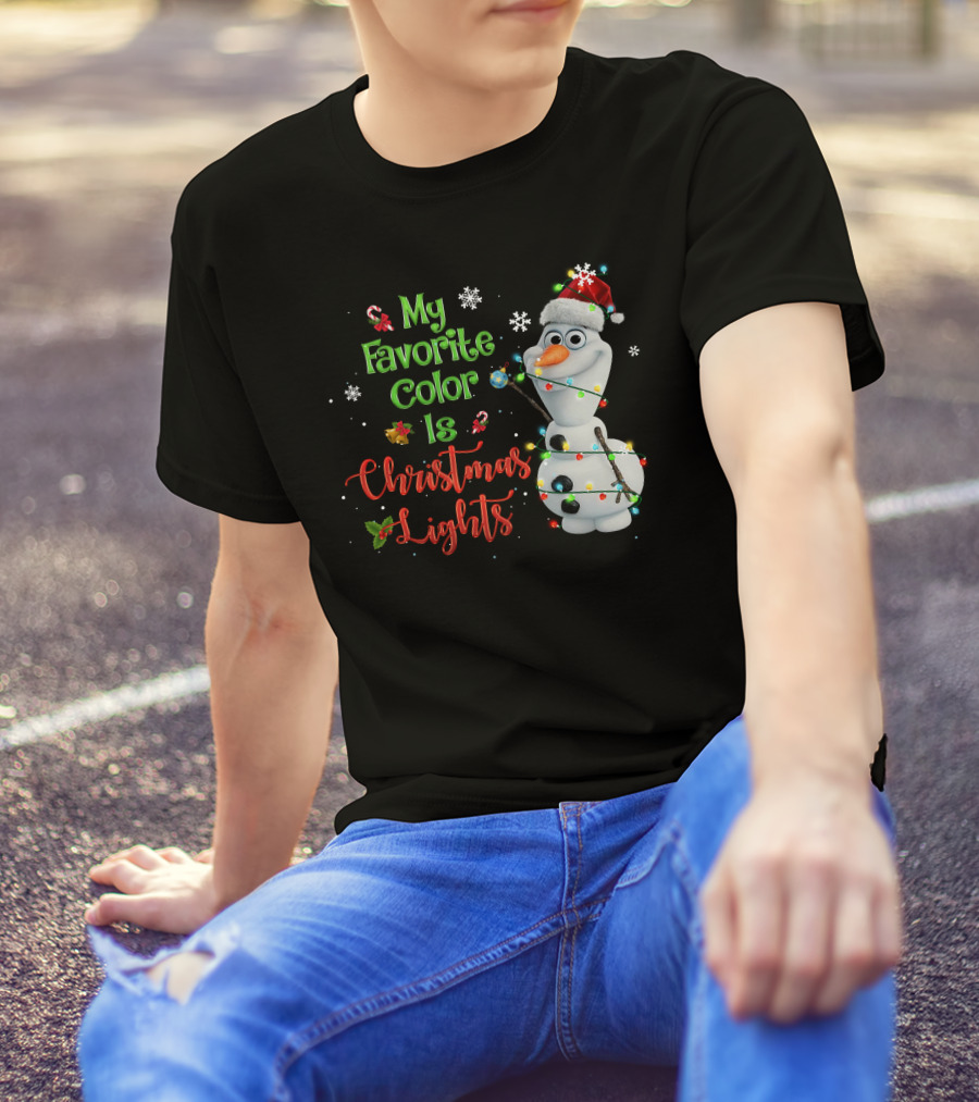 My Favorite Color Is Christmas Lights Olaf T-Shirt