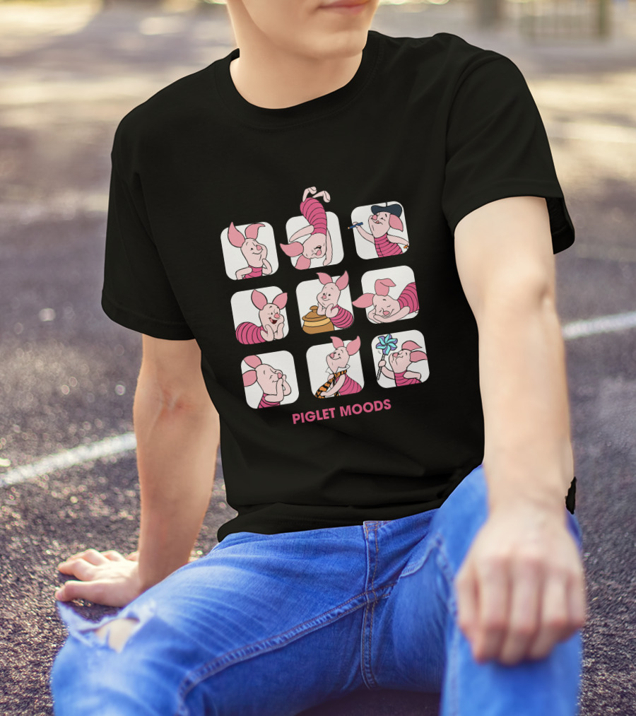 Piglet Moods Playful Expressions T-Shirt