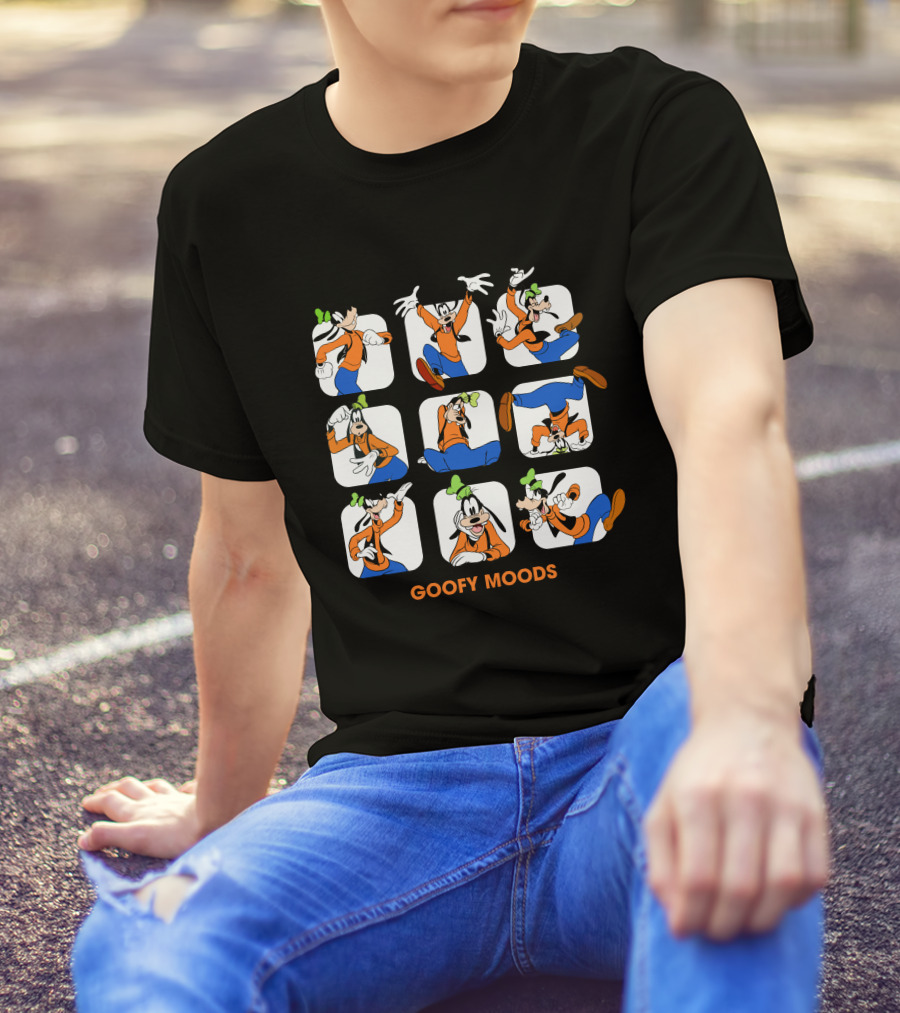Goofy Moods Disney Character Expressions T-Shirt