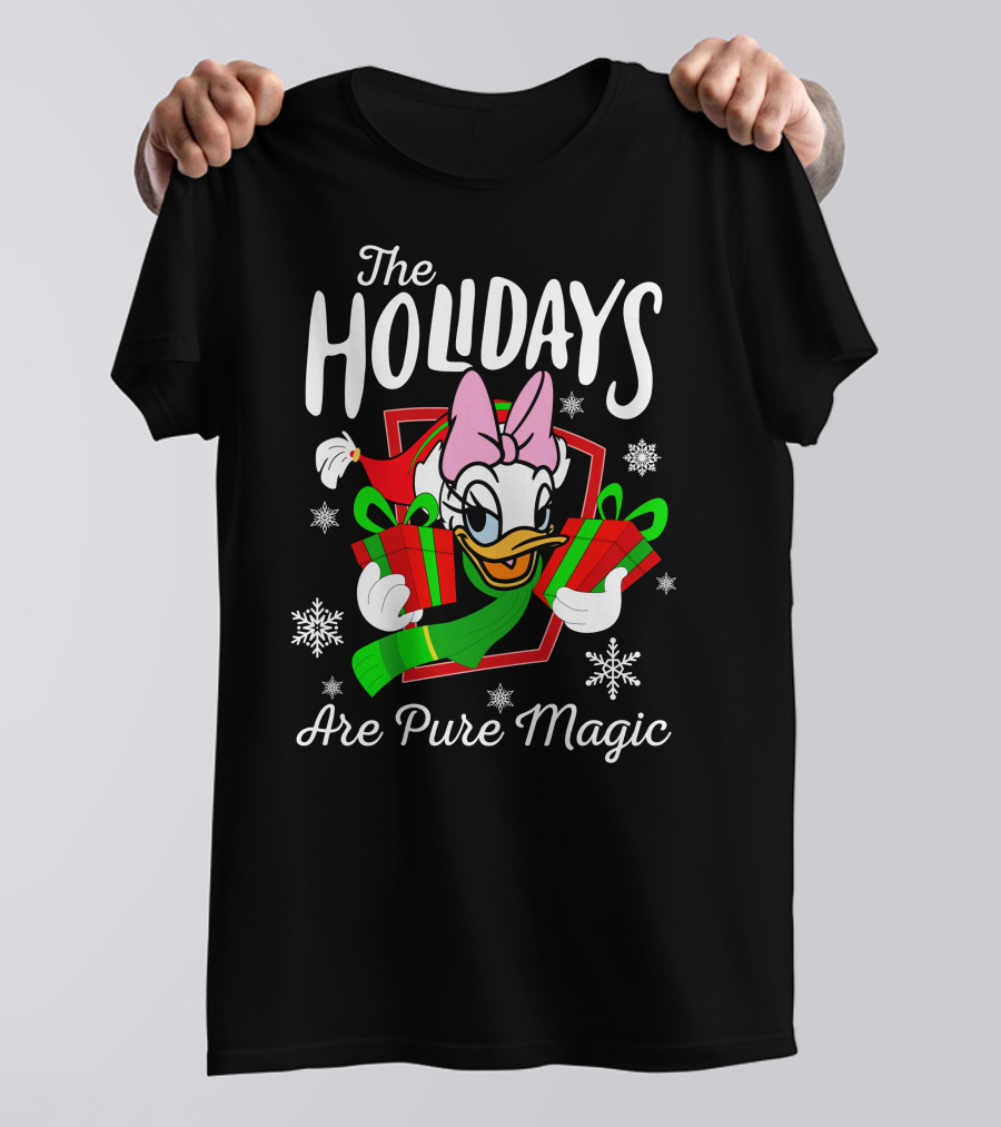 The Holidays Are Pure Magic Daisy Duck Christmas Snowflakes Gifts T-Shirt