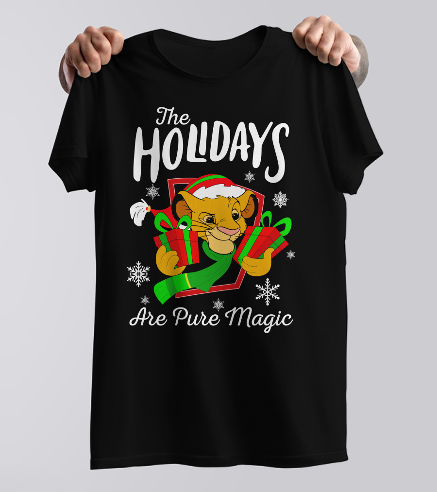 The Holidays Are Pure Magic Simba Christmas Snowflakes T-Shirt
