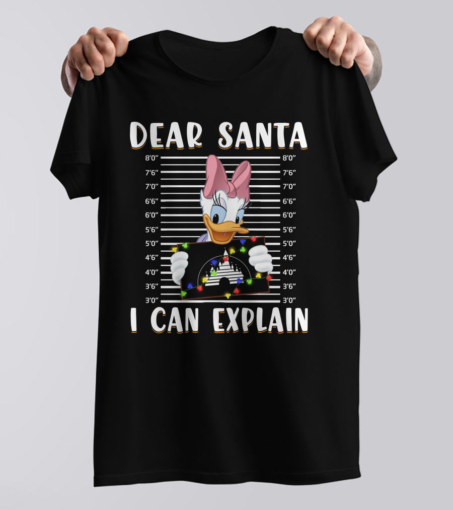 Dear Santa I Can Explain Daisy Christmas Lights Disney T-Shirt