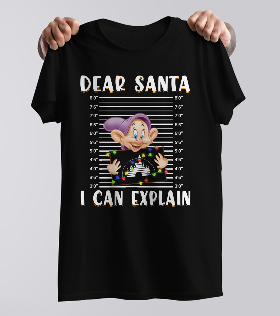Dopey Dear Santa I Can Explain T-Shirt