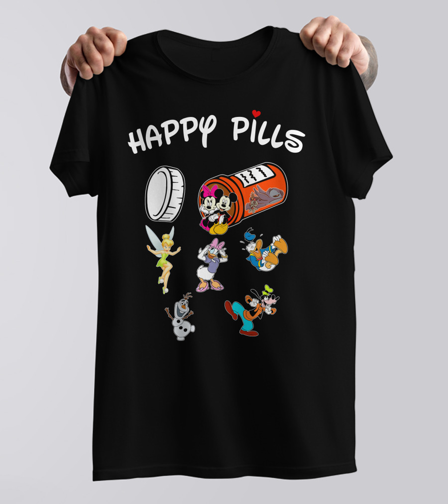 Happy Pills Mickey & Friends Disney Characters T-Shirt