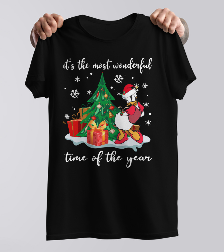 It's The Most Wonderful Time Of The Year Daisy Christmas Tree And Gifts T-Shirt
