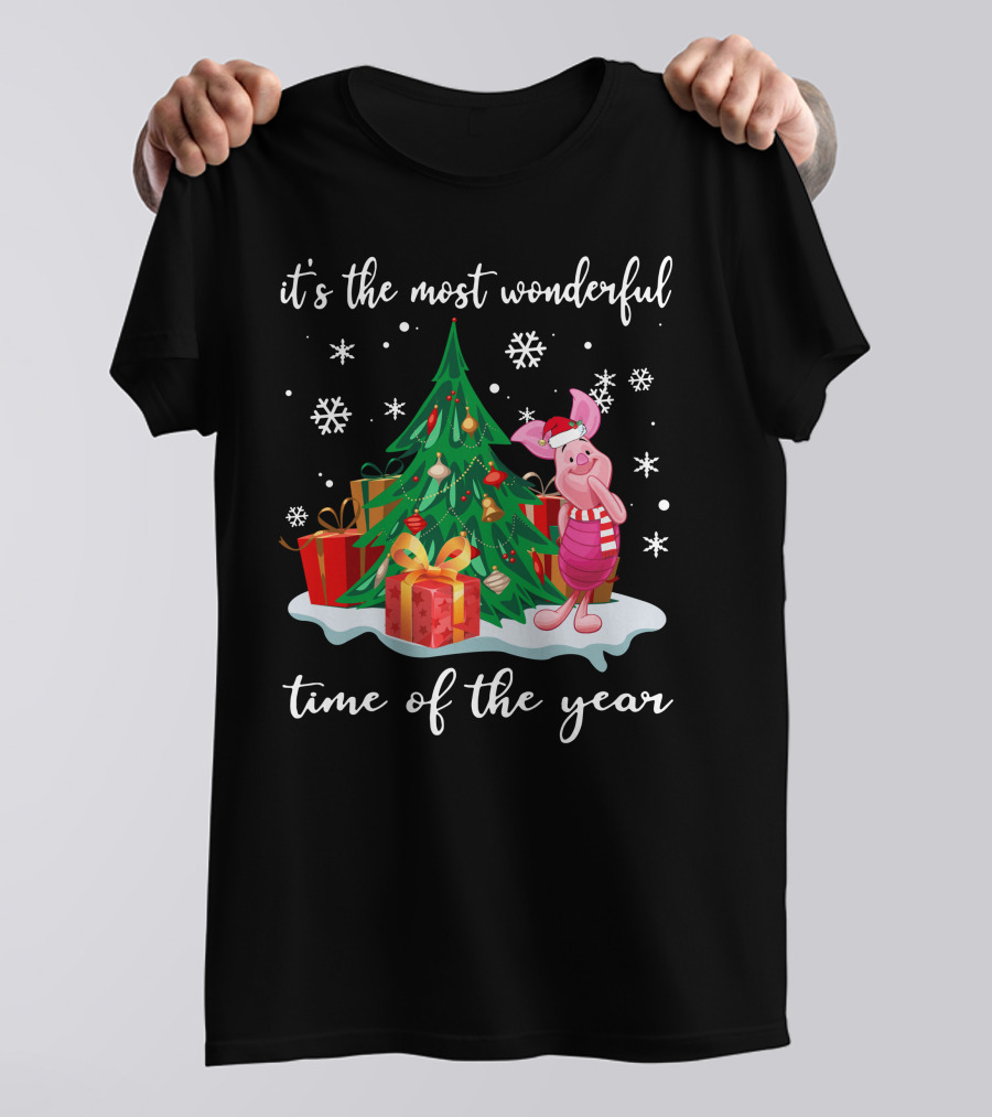 It's The Most Wonderful Time Of The Year Piglet Christmas Tree Gifts T-Shirt