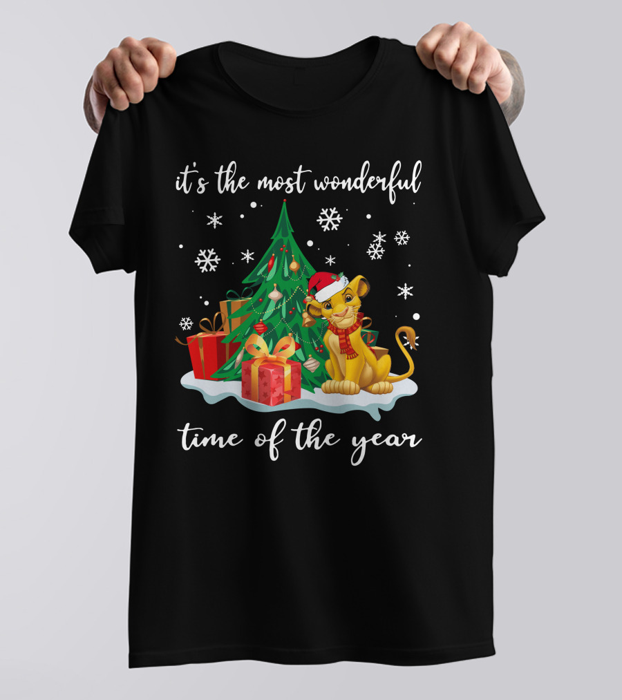 It's The Most Wonderful Time Of The Year Simba Christmas Tree And Gifts T-Shirt