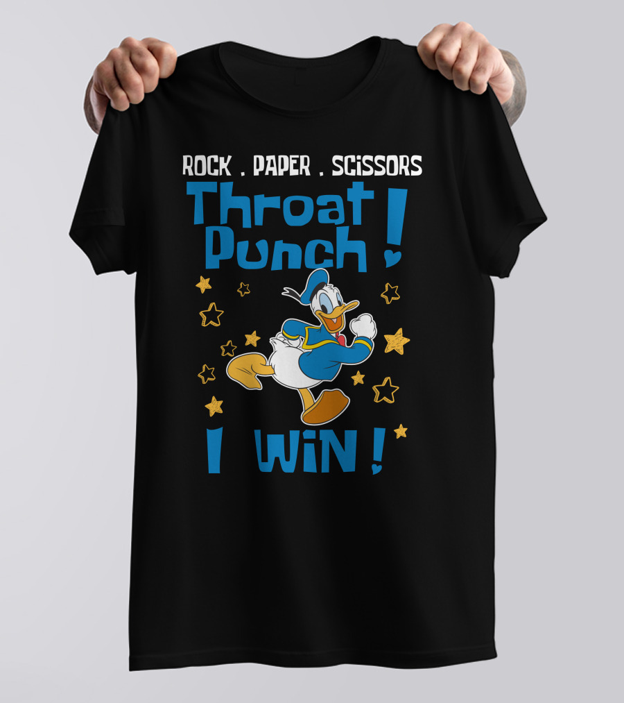 Rock Paper Scissors Throat Punch I Win T-Shirt