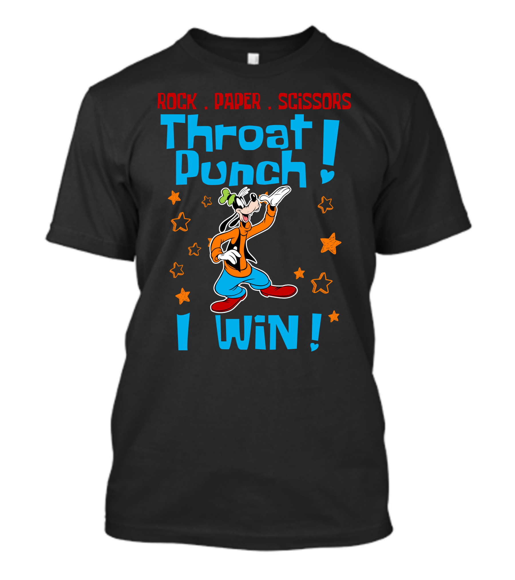 Rock Paper Scissors Throat Punch I Win Goofy T-Shirt