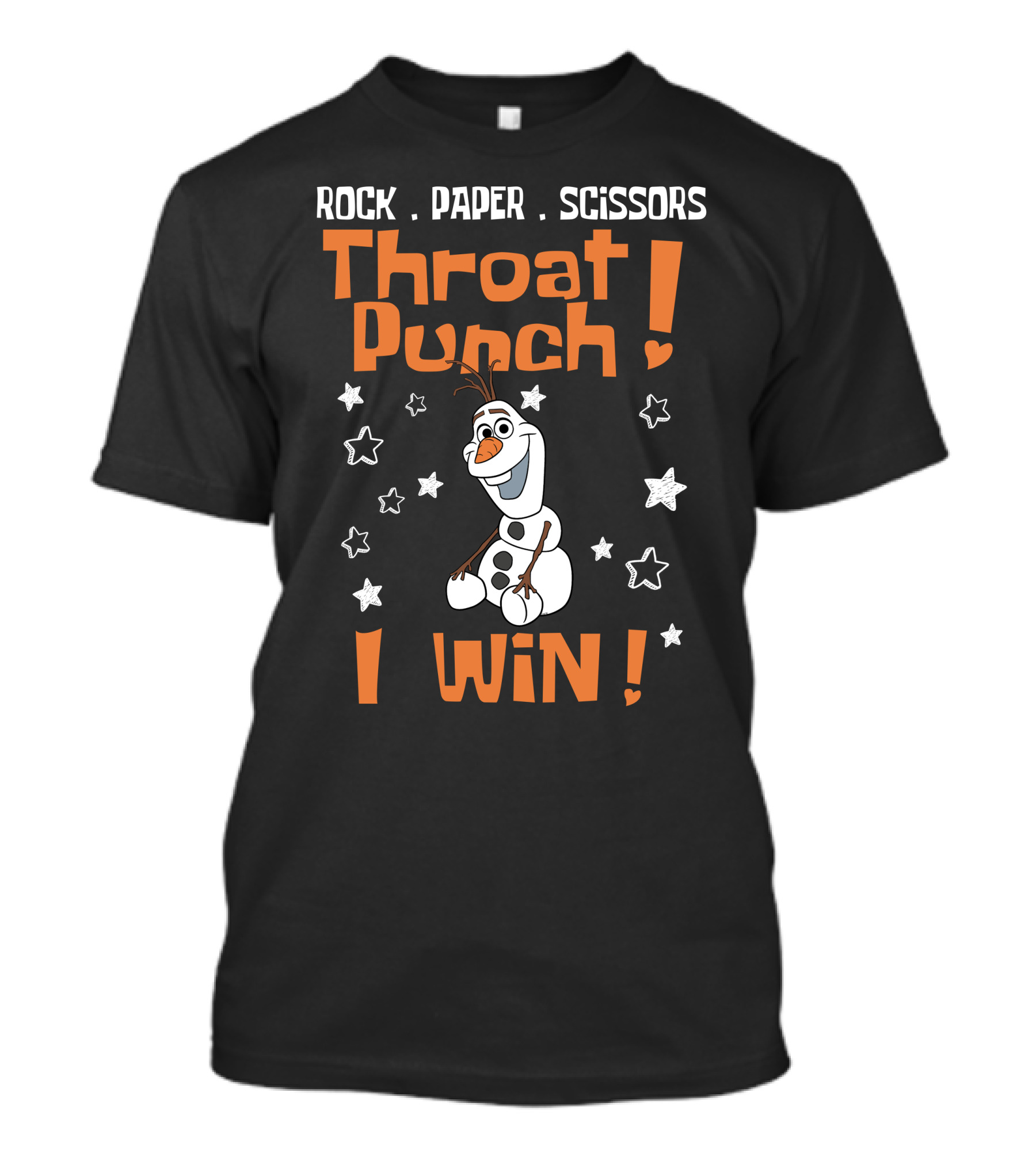 Rock Paper Scissors Throat Punch Olaf I Win T-Shirt