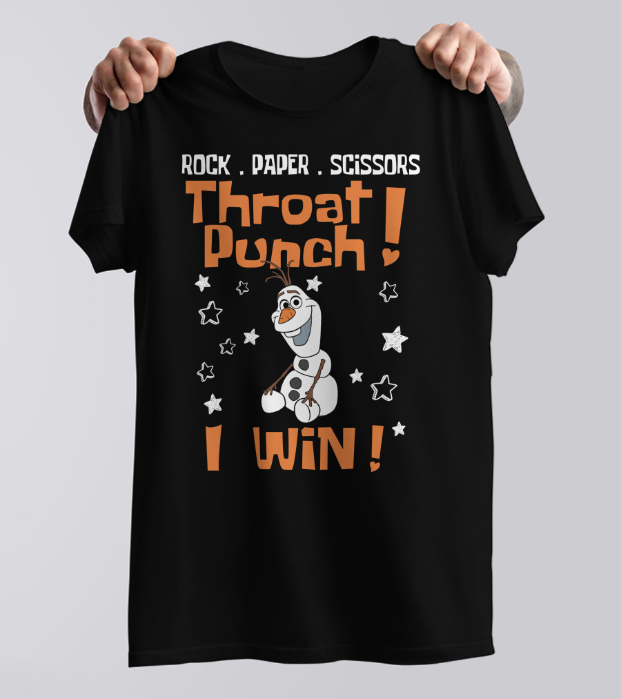 Rock Paper Scissors Throat Punch Olaf I Win T-Shirt