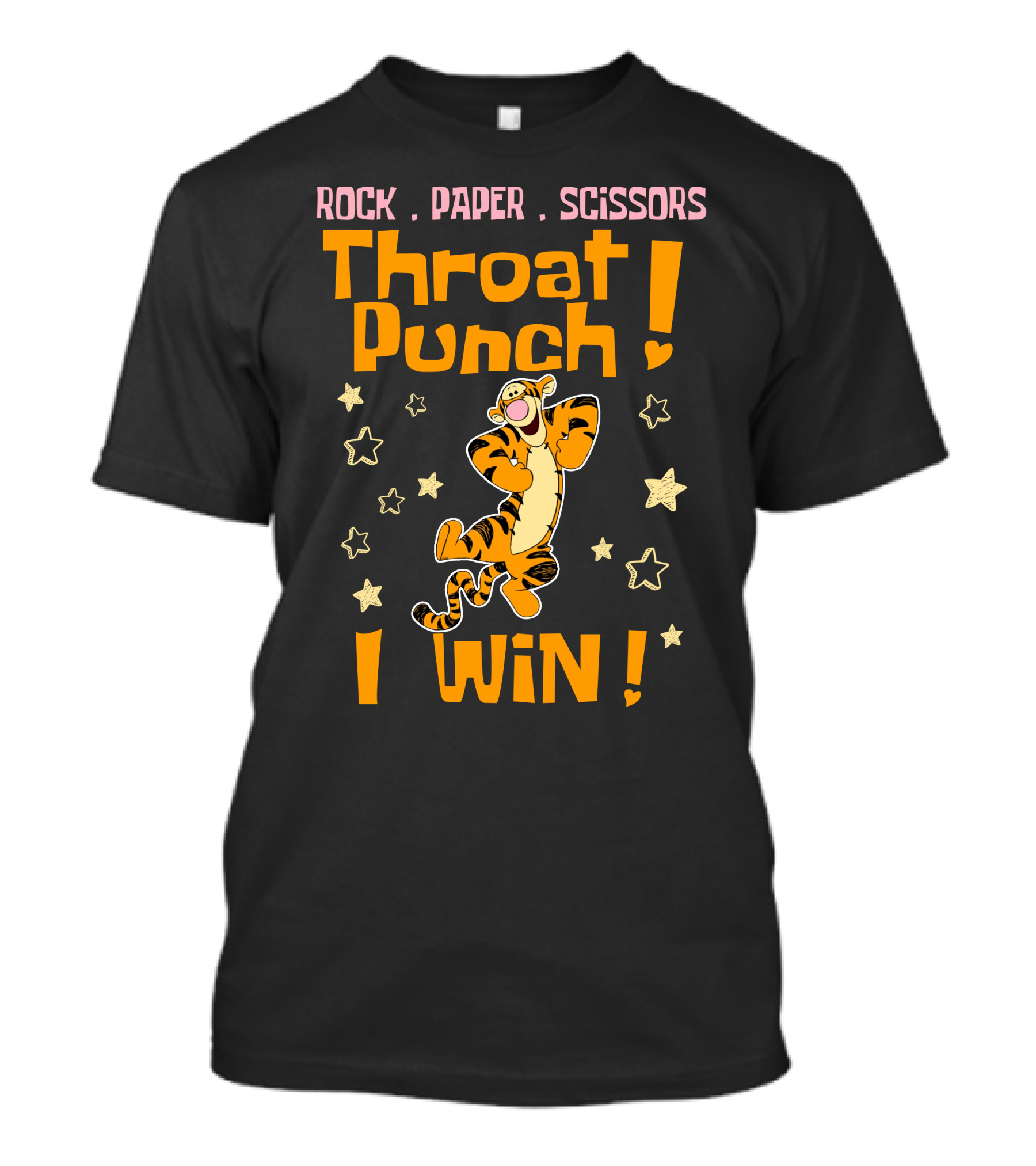 Rock Paper Scissors Throat Punch I Win Tigger T-Shirt