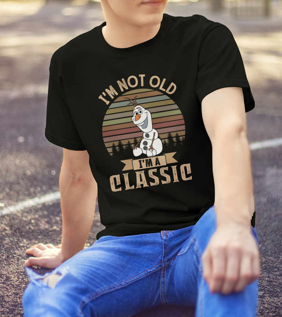 I'm Not Old I'm A Classic Olaf Vintage Retro Stripes T-Shirt