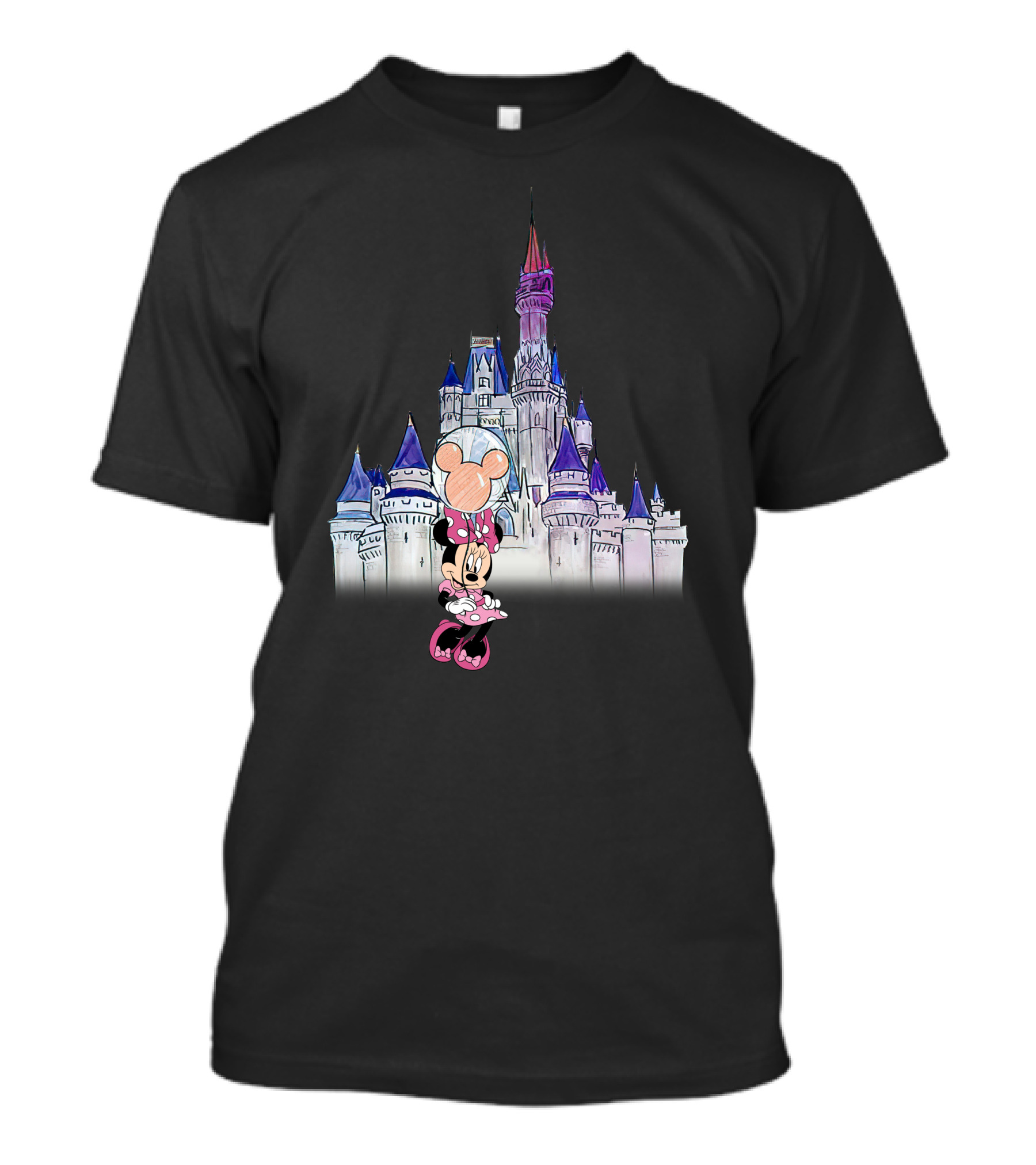 Minnie Mouse In Front Of Disney Castle T-Shirt