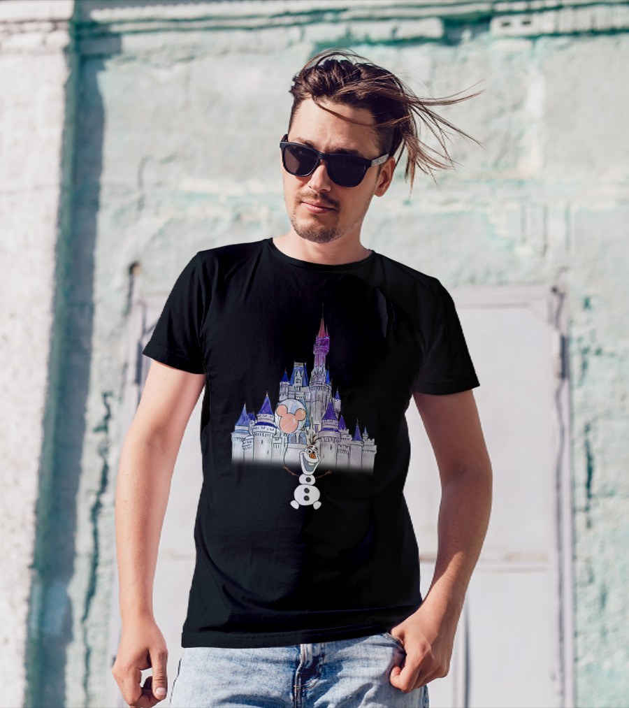 Frozen Olaf Disney Castle Mickey Balloon T-Shirt