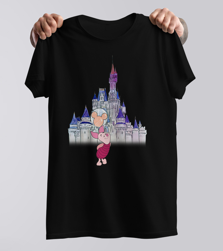 Disney Castle Piglet With Mickey Balloon T-Shirt