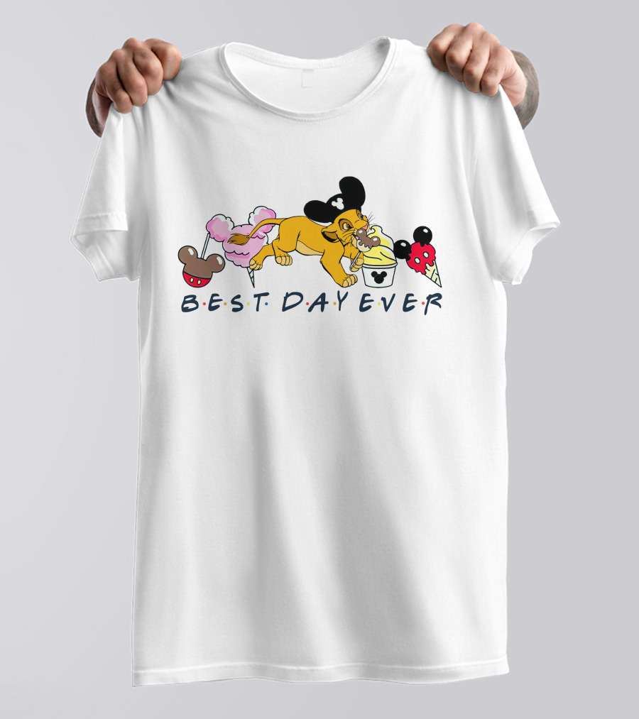 Best Day Ever Simba Mickey Ears Ice Cream Treats T-Shirt