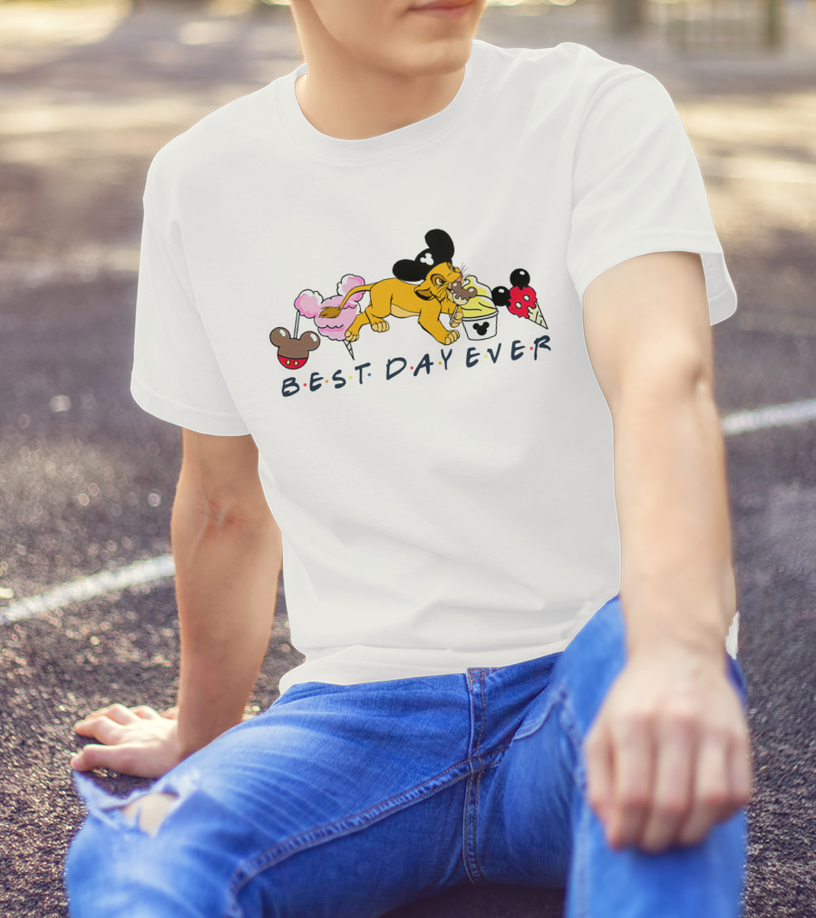 Best Day Ever Simba Mickey Ears Ice Cream Treats T-Shirt