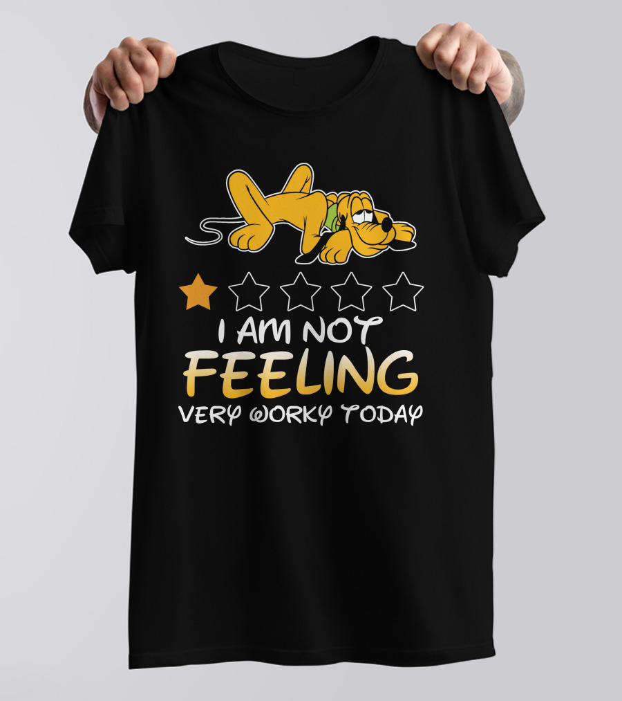Pluto I Am Not Feeling Very Worky Today Five Star Rating T-Shirt