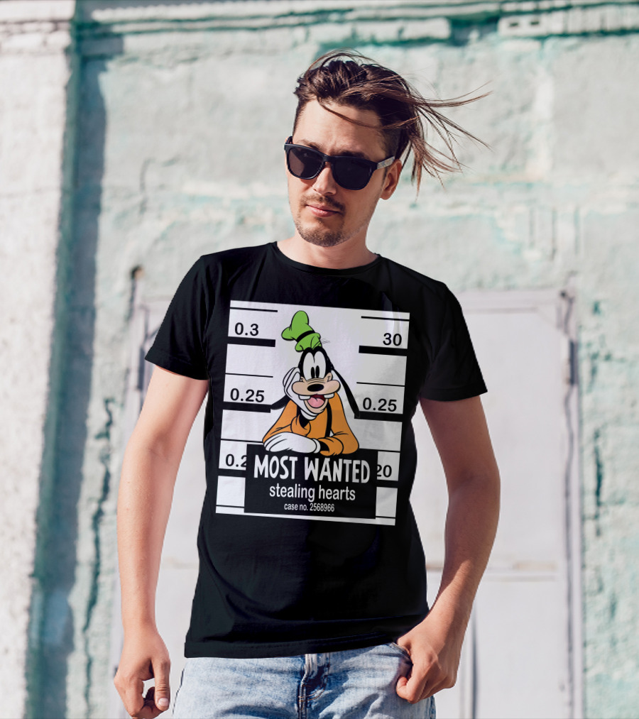 Most Wanted Goofy Stealing Hearts Case No. 2568966 T-Shirt