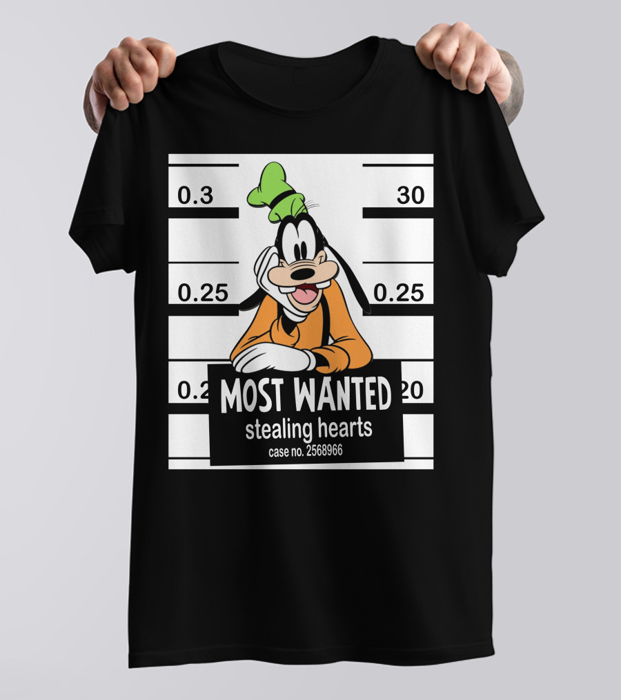 Most Wanted Goofy Stealing Hearts Case No. 2568966 T-Shirt