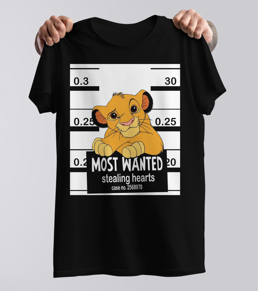 Most Wanted Simba Stealing Hearts Case No. 2568978 T-Shirt