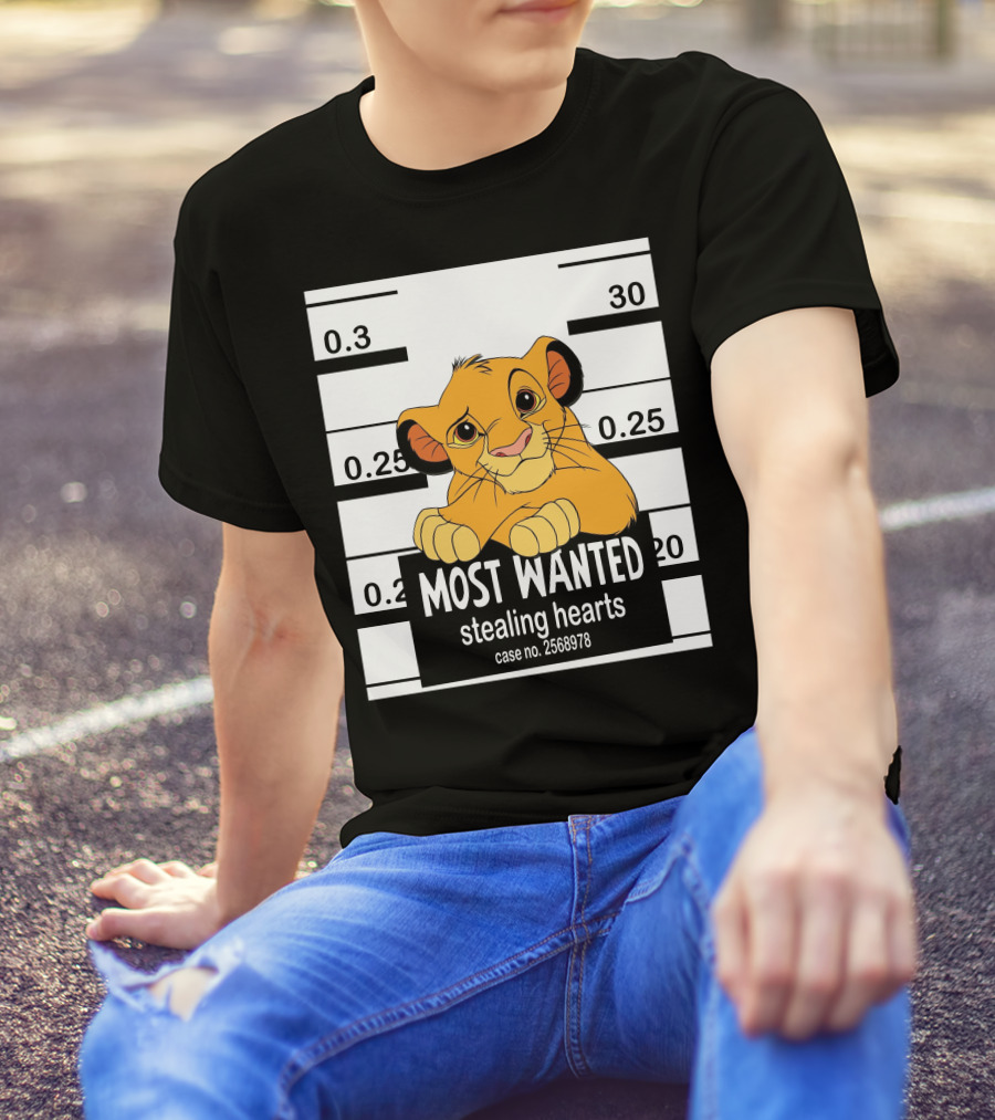 Most Wanted Simba Stealing Hearts Case No. 2568978 T-Shirt