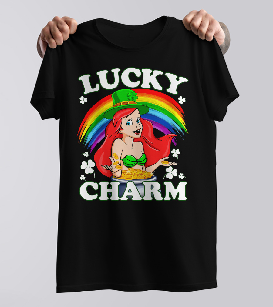 Lucky Charm Rainbow Ariel Pot Of Gold T-Shirt
