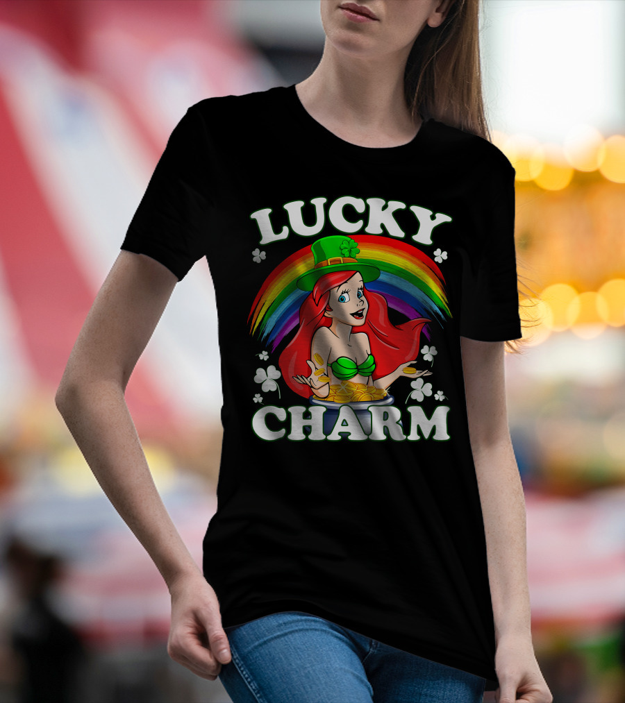 Lucky Charm Rainbow Ariel Pot Of Gold T-Shirt