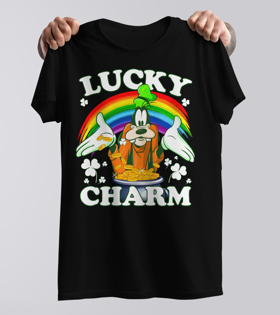 Lucky Charm Goofy Rainbow Pot Of Gold T-Shirt