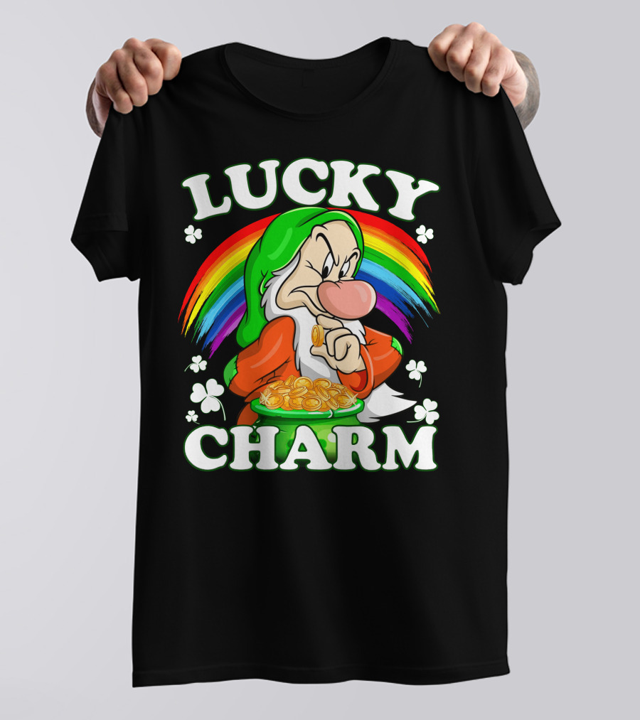 Lucky Charm Grumpy Dwarf Rainbow Treasure T-Shirt