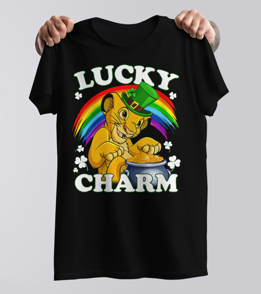 Lucky Charm Simba Rainbow Pot Of Gold T-Shirt