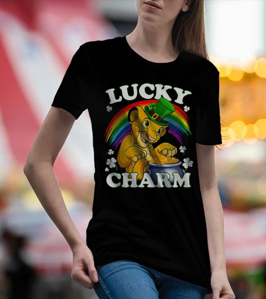 Lucky Charm Simba Rainbow Pot Of Gold T-Shirt