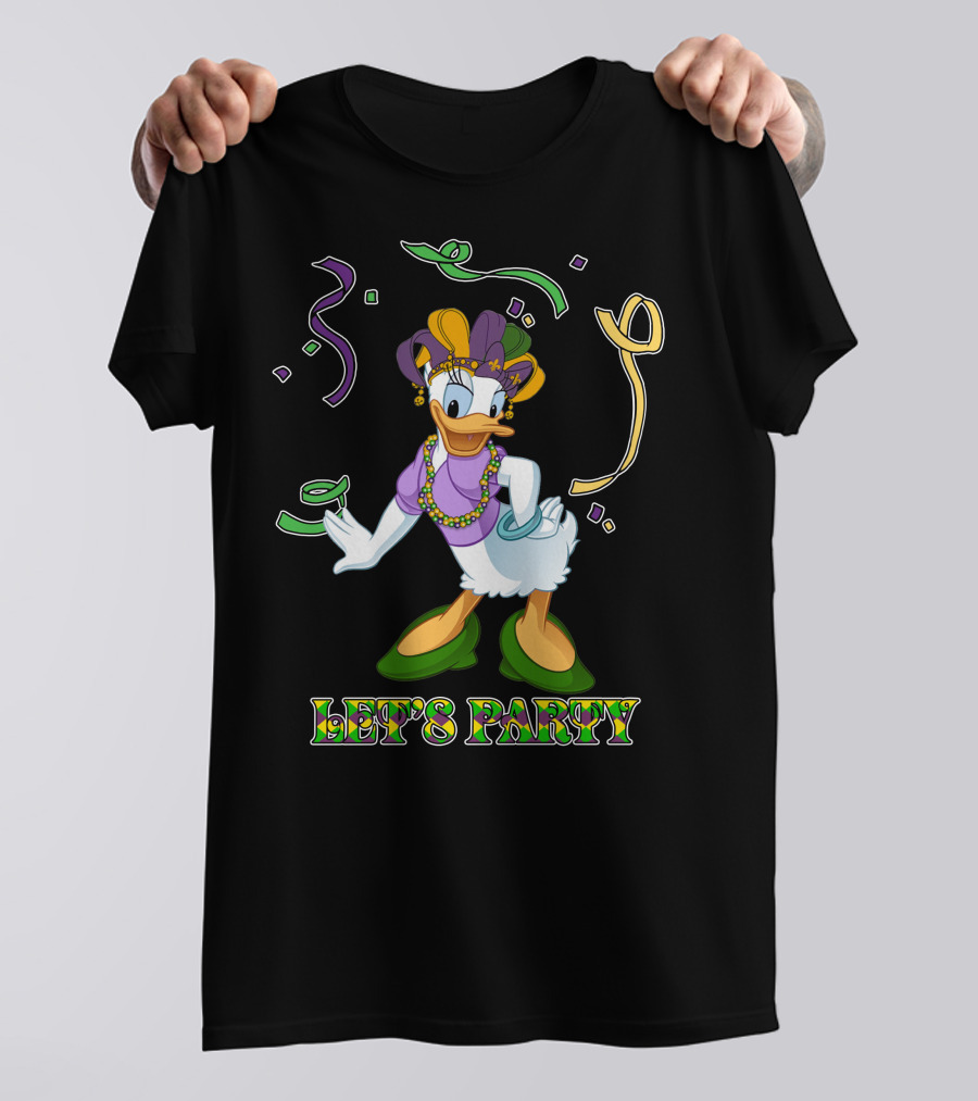 Daisy Duck Mardi Gras Celebration Let's Party T-Shirt