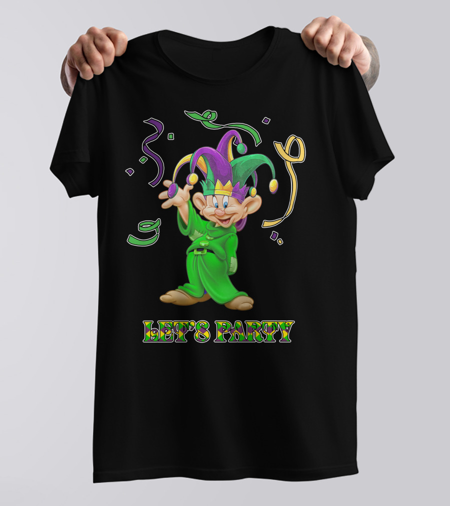 Dopey Let's Party Jester Outfit Celebration T-Shirt