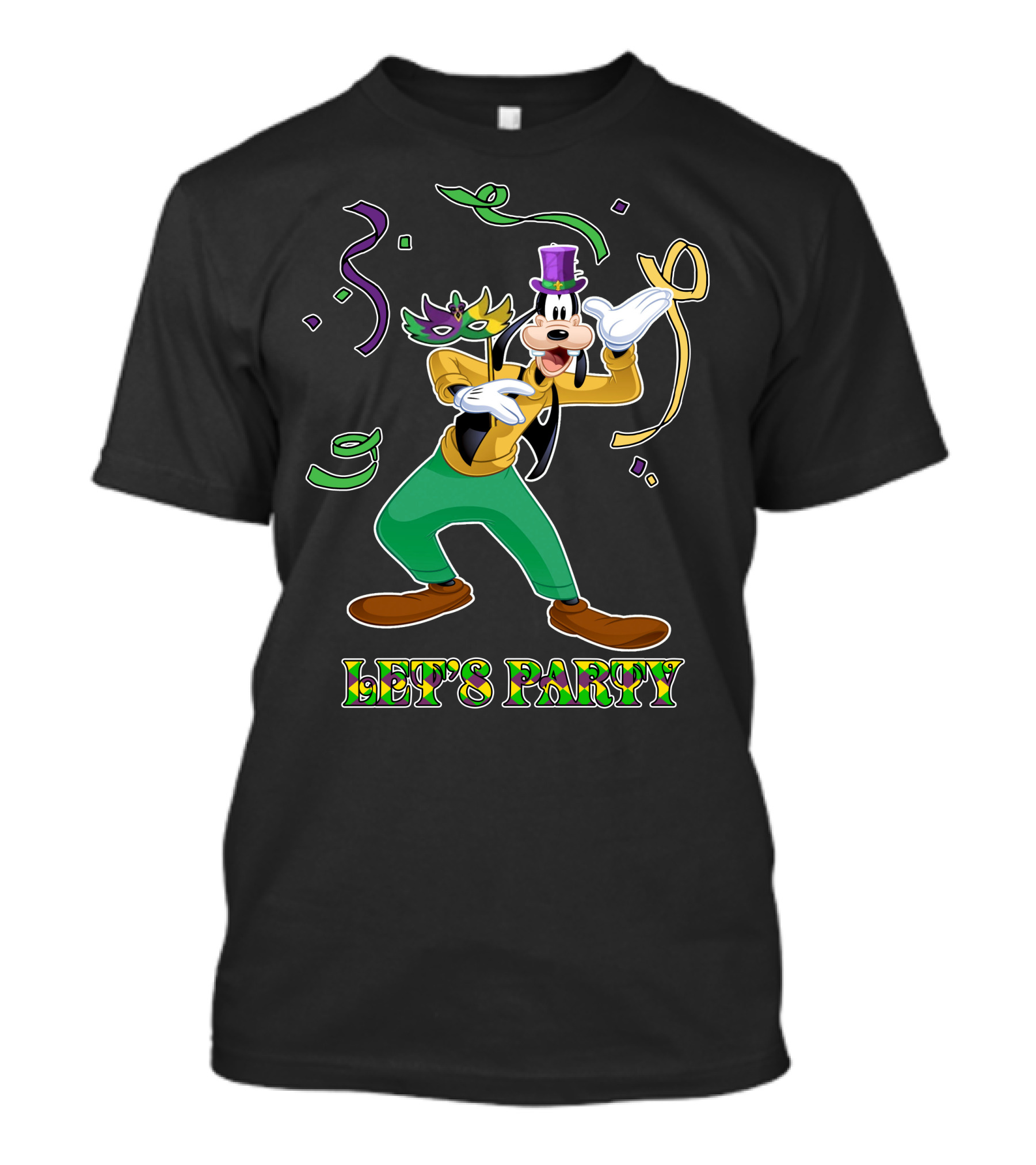Goofy Let's Party Mardi Gras Celebration T-Shirt