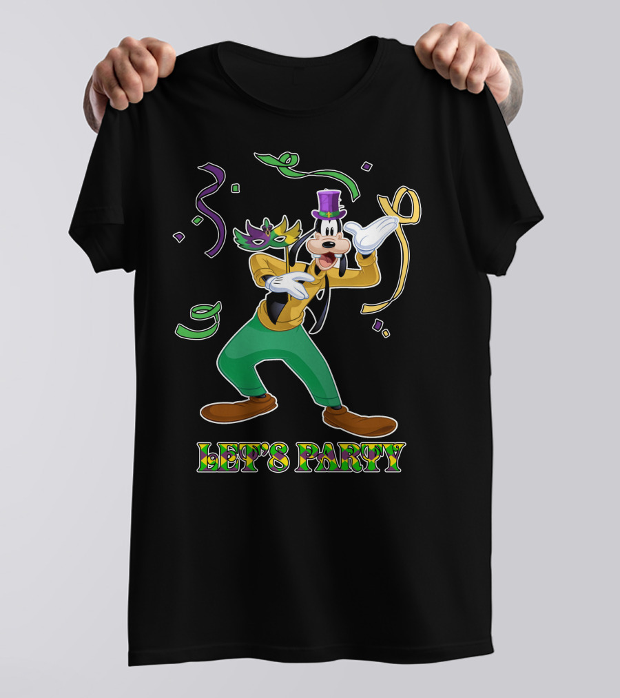 Goofy Let's Party Mardi Gras Celebration T-Shirt