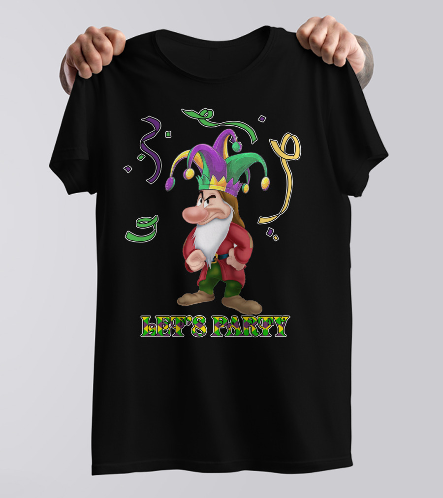 Grumpy Let's Party Jester Hat T-Shirt