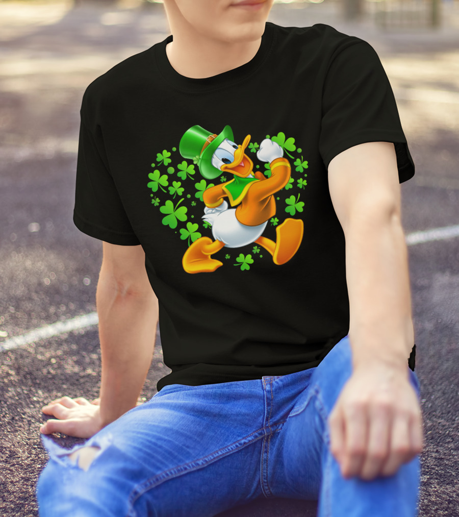 Donald Duck St. Patrick's Day Shamrock Hat T-Shirt