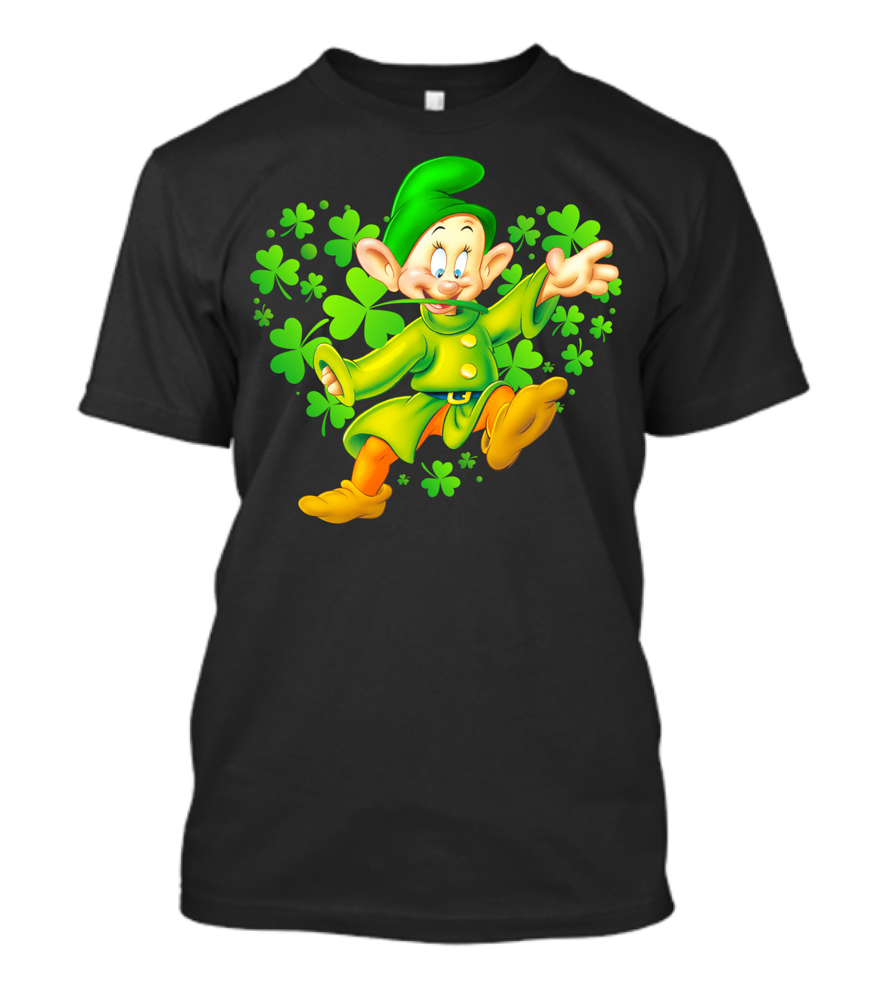 Dopey Green Clover Dance With Shamrocks T-Shirt