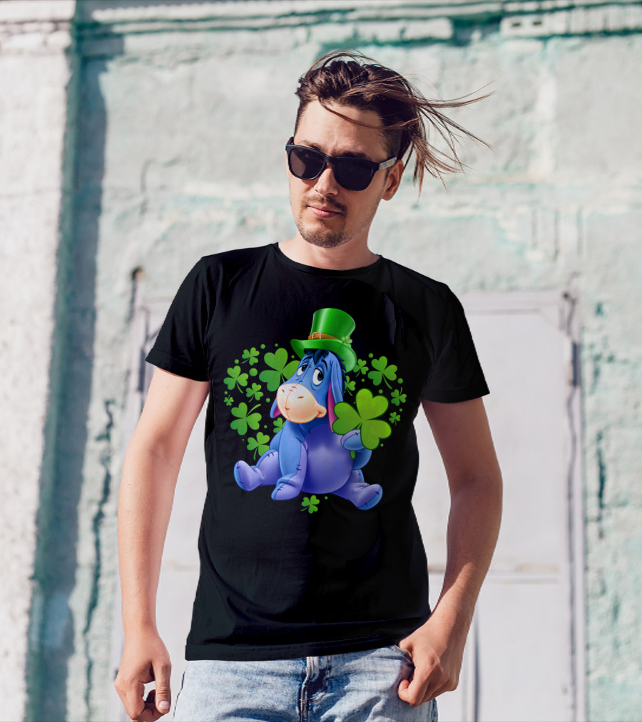 Eeyore St. Patrick's Day Clover Hat T-Shirt