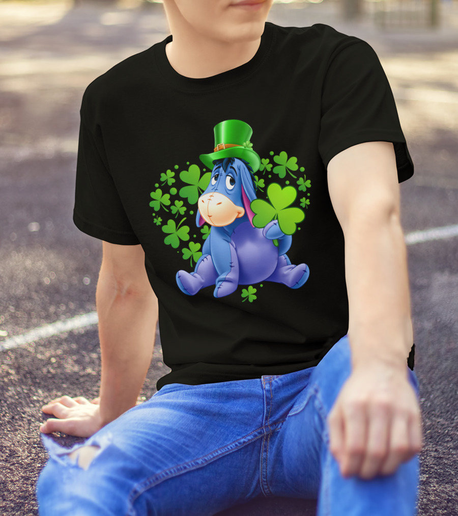 Eeyore St. Patrick's Day Clover Hat T-Shirt