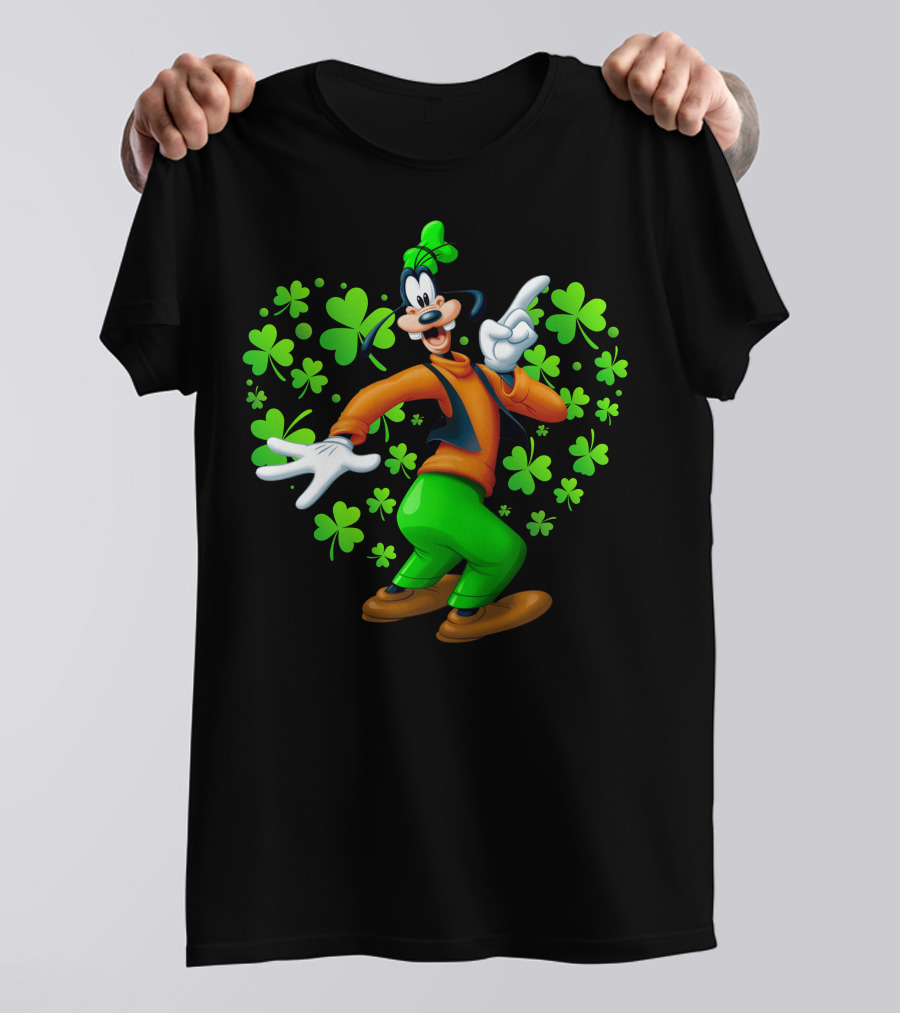 Goofy St. Patrick's Day Shamrock Celebration T-Shirt
