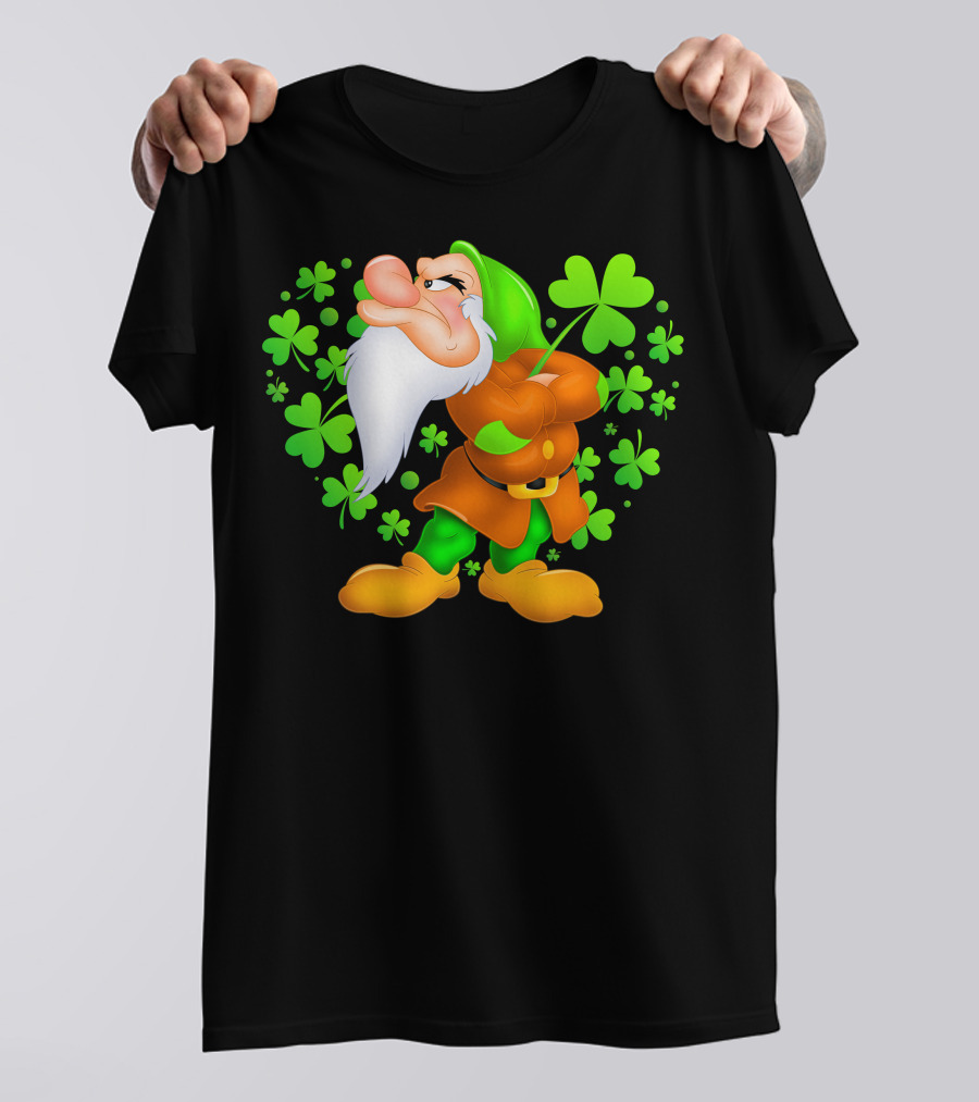 Grumpy Dwarf With Shamrock T-Shirt