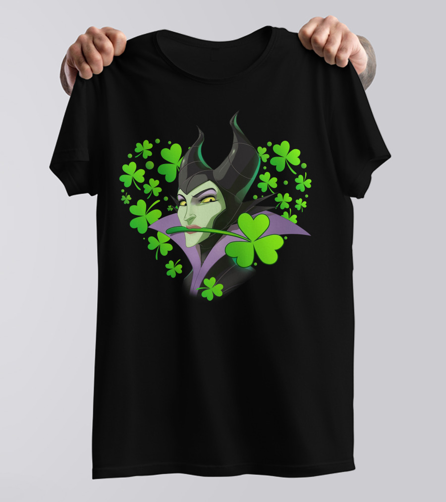 Maleficent Shamrock Heart T-Shirt