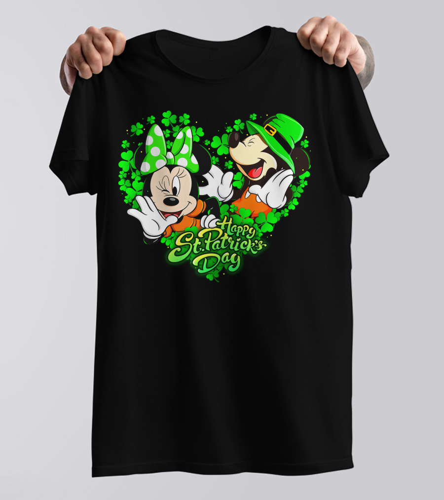 Happy St. Patrick's Day Mickey Minnie T-Shirt