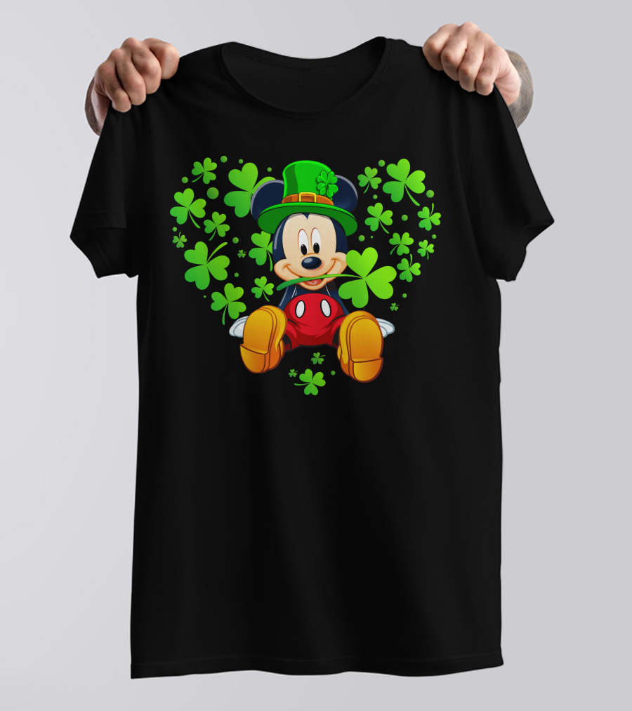Mickey Mouse St. Patrick's Day Shamrock Hat T-Shirt