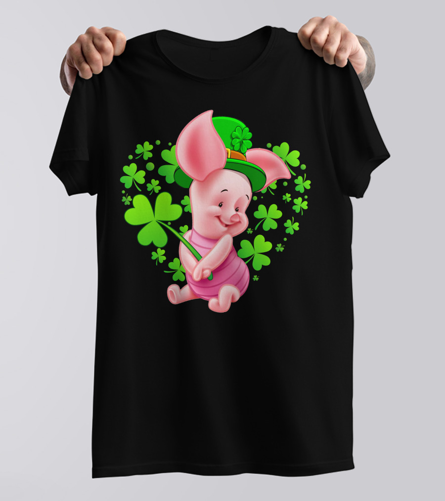 Piglet St. Patrick's Day Clover Celebration T-Shirt