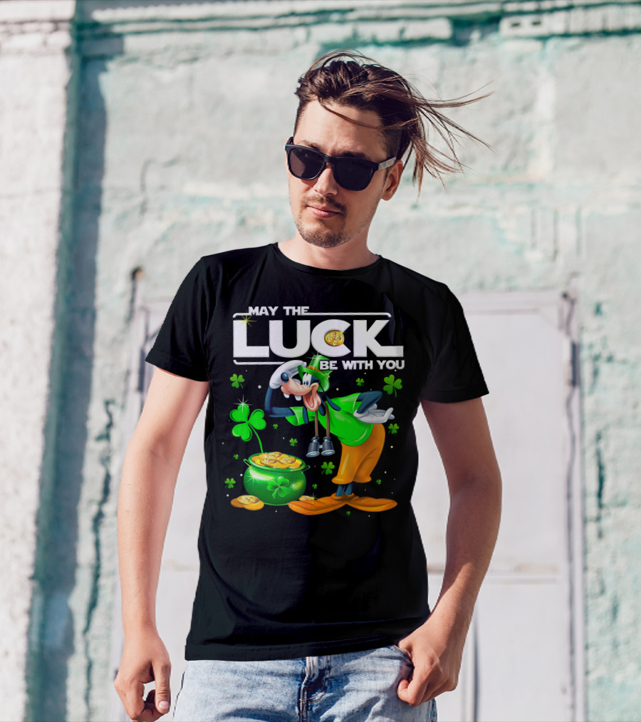 May The Luck Be With You Goofy Coins Clover T-Shirt